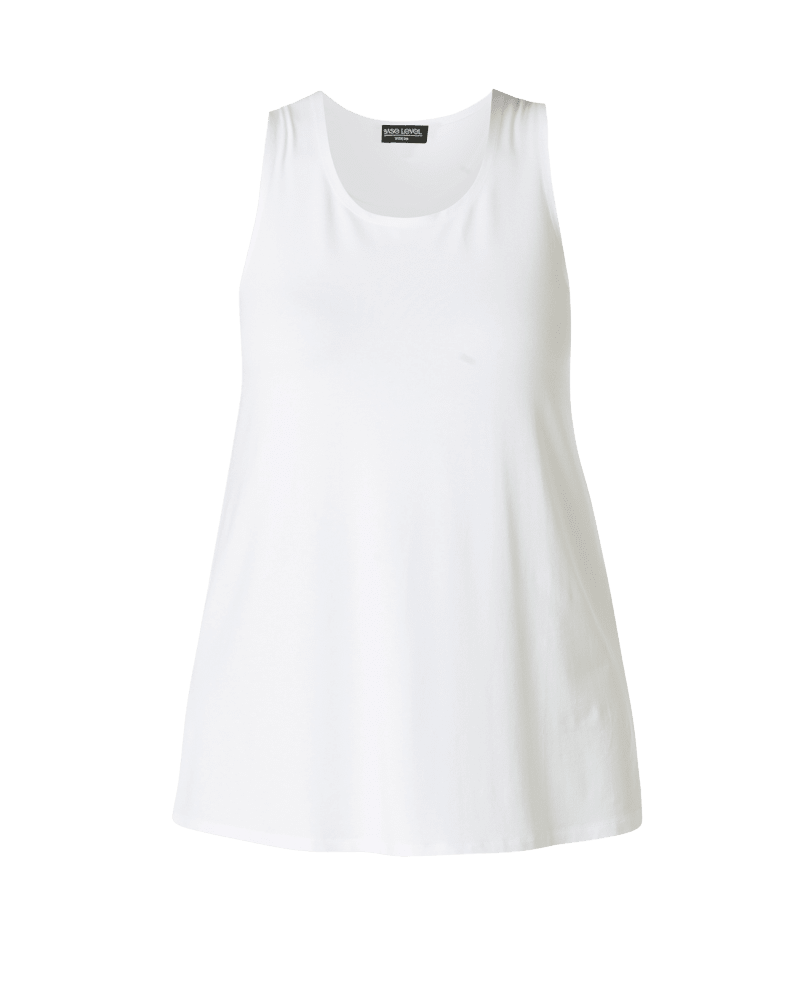 Front of a size 0(46) Abbigail in White by Base Level Curvy. | dia_product_style_image_id:279661